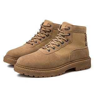 New Style Fashion Men Casual Leather Safety Shoes Martin Boots