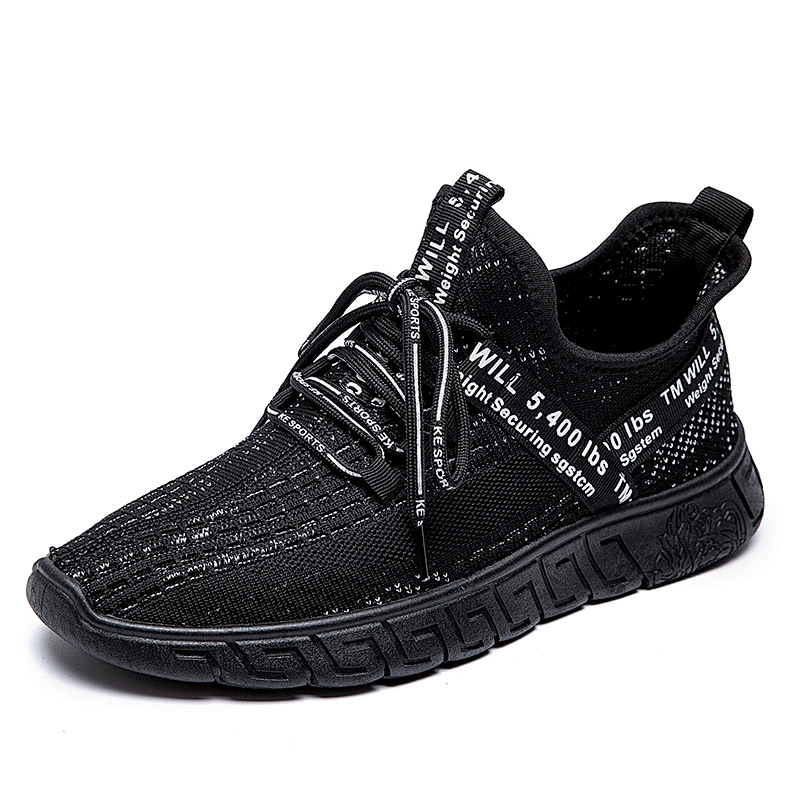 New Arrival Breathable Men Sports Fly knit Running Sneaker Shoes