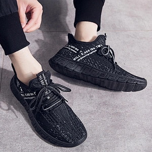 New Arrival Breathable Men Sports Fly knit Running Sneaker Shoes