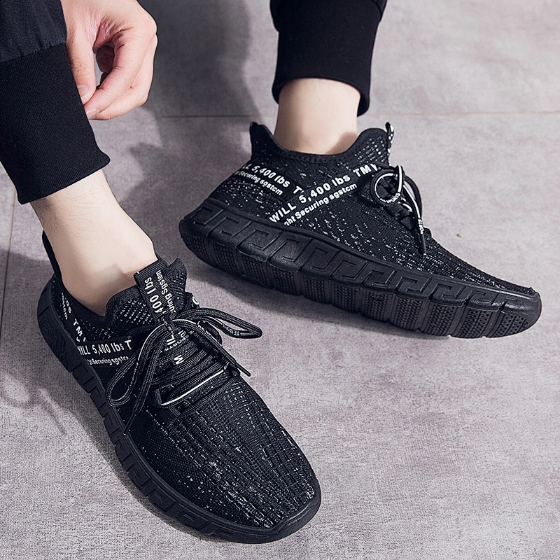 New Arrival Breathable Men Sports Fly knit Running Sneaker Shoes