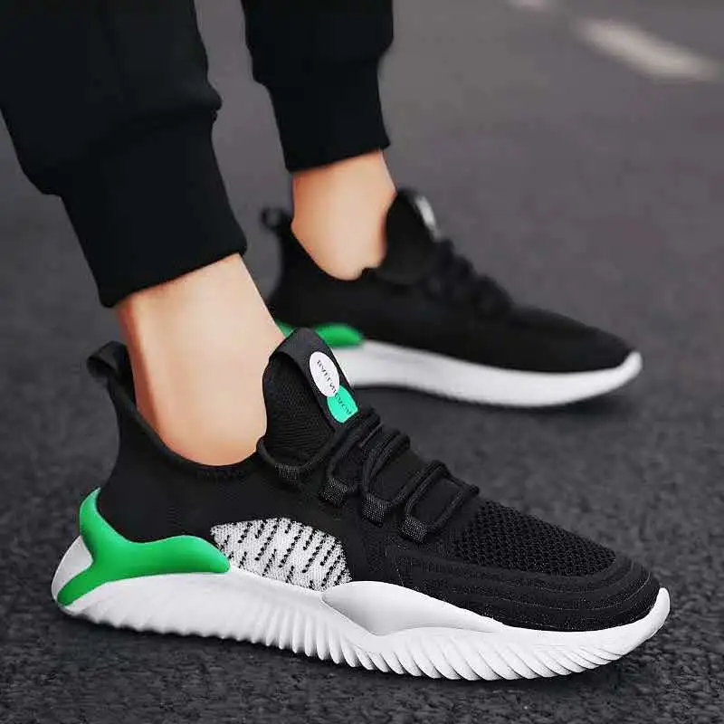 Anti-Slippery Trend Sport Shoes Fly knit Running Men's Casual Shoes