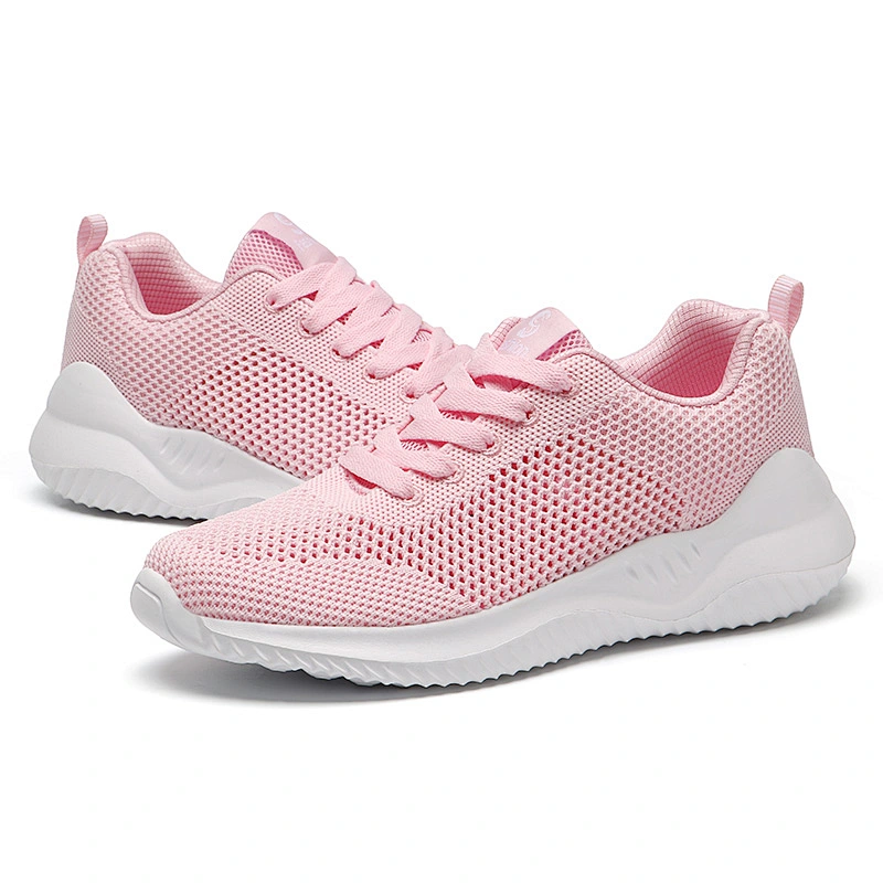 High Quality Outdoor Women Flyknit Sports Running Sneaker Shoes