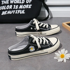New Fashion Style Unisex Daisy Slippers Casual Vulcanized Canvas Shoes