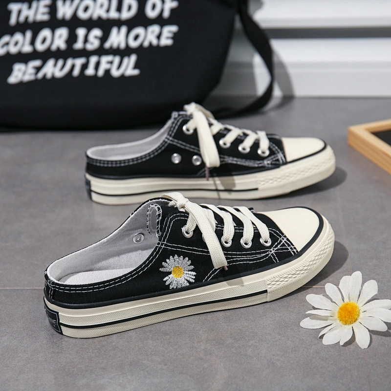 New Fashion Style Unisex Daisy Slippers Casual Vulcanized Canvas Shoes