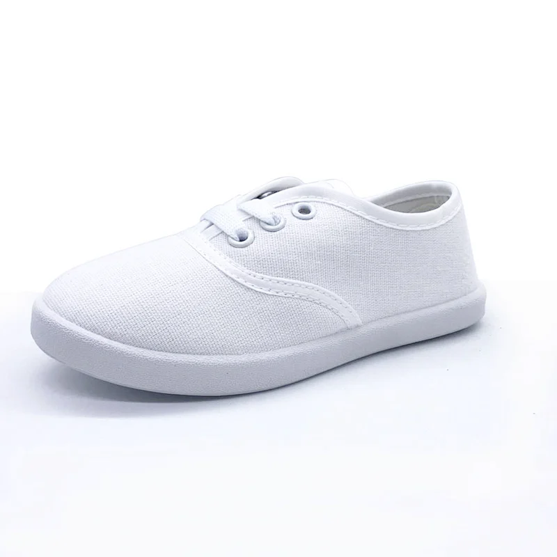 New Classic Style Children Flat Injection Casual students Canvas Shoes with Customized