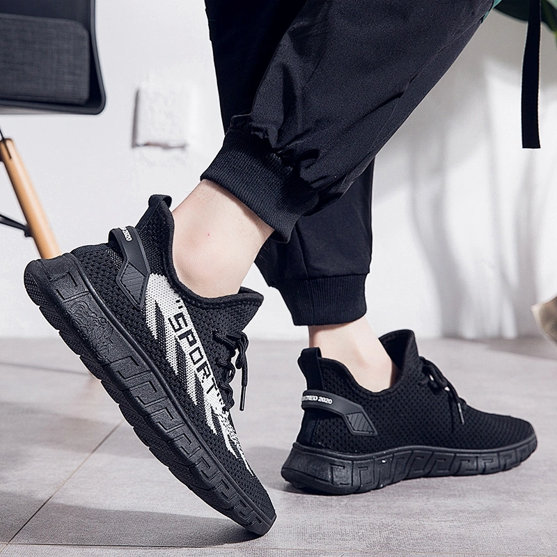Hot Sale Breathable Sports Men Fly knit Running Sneaker Shoes