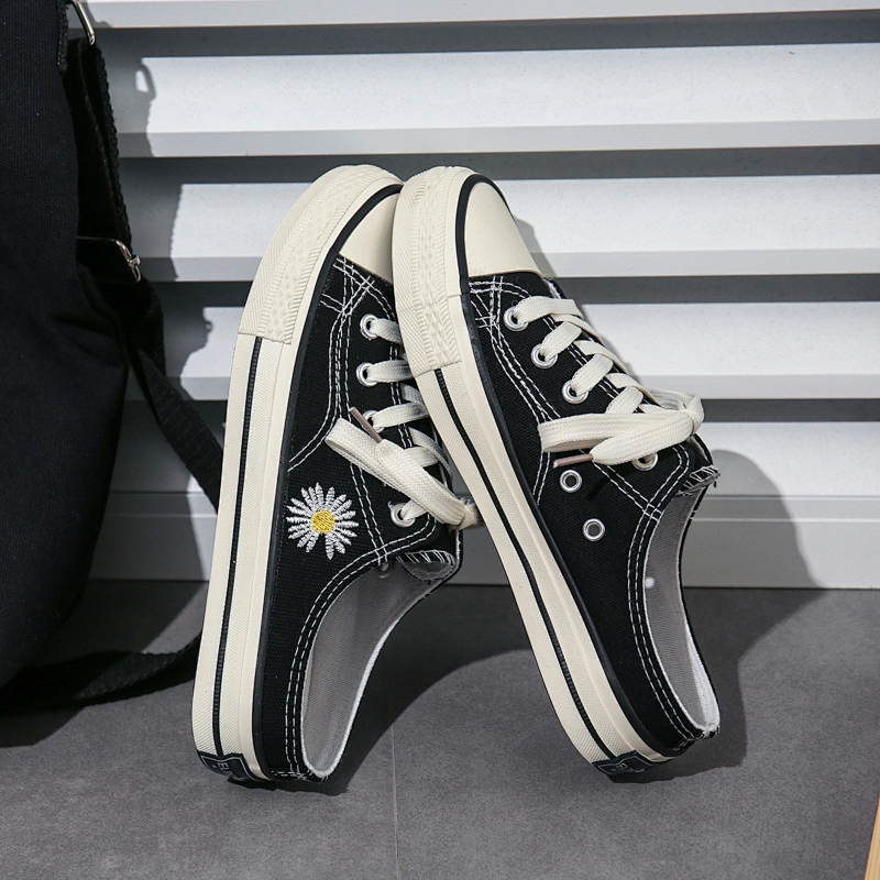 New Fashion Style Unisex Daisy Slippers Casual Vulcanized Canvas Shoes