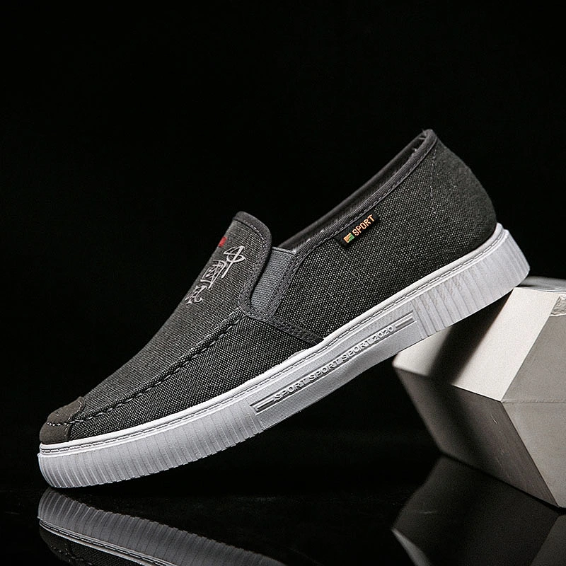 Fashion Style Men Slip on Loafers Canvas Casual Shoes