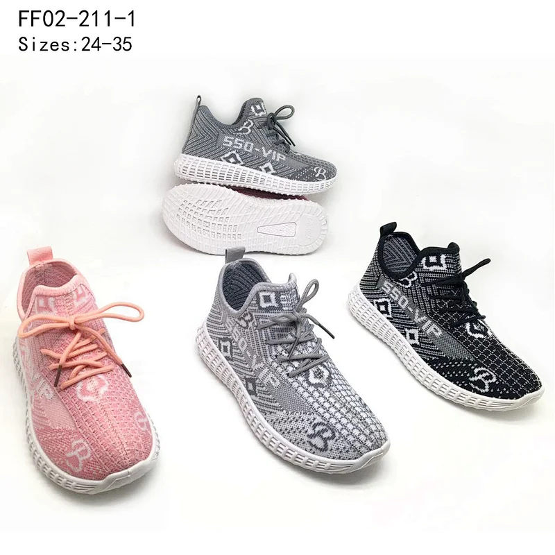 Best Selling Fly Knit Athletic Fashion Sport Casual Shoes for Children