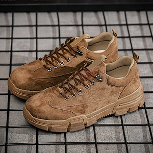 Hot Sale Fashion Men Casual Safety Work Leather Shoes