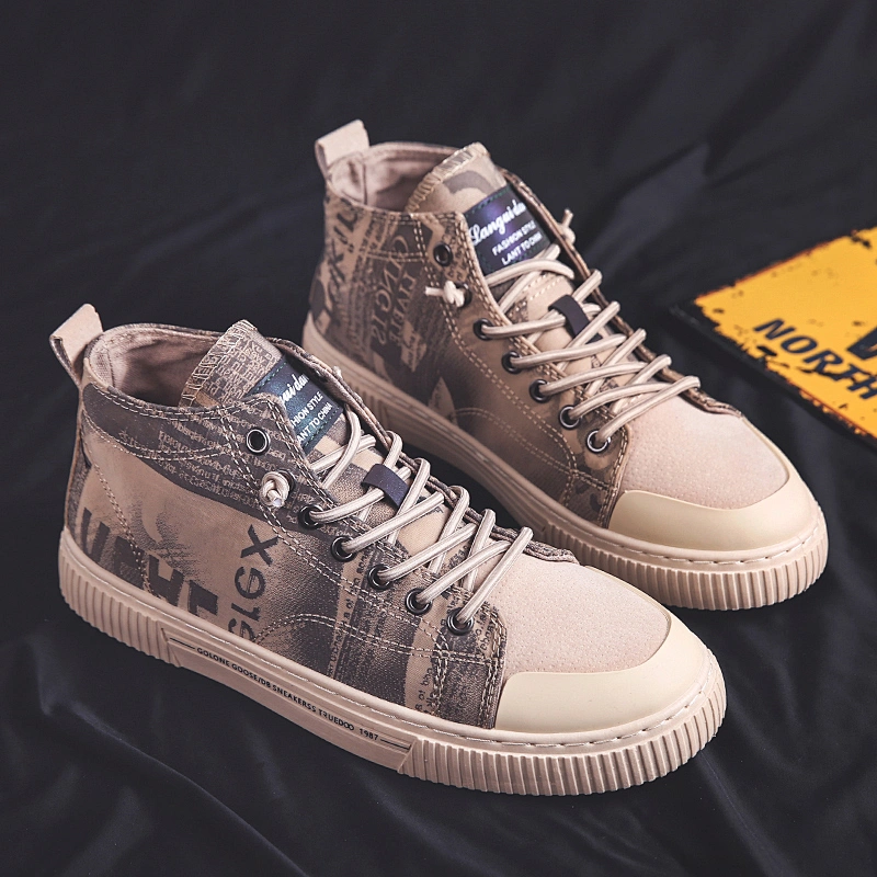 Good Price Sports Shoes Men Lightweight Casual skull Canvas Shoes