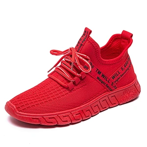 New Arrival Breathable Men Sports Fly knit Running Sneaker Shoes