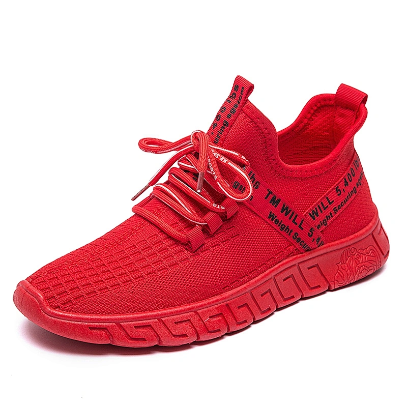 New Arrival Breathable Men Sports Fly knit Running Sneaker Shoes