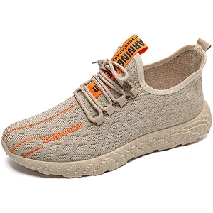 Solid Color Breathable Men Sports Outdoor Running Sneakers Shoes