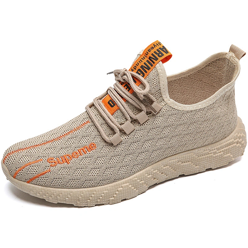 Solid Color Breathable Men Sports Outdoor Running Sneakers Shoes