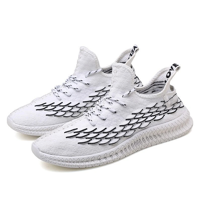 High Quality Men Casual Fashion Sports Shoes Trainer Fly knit Sneaker Shoes