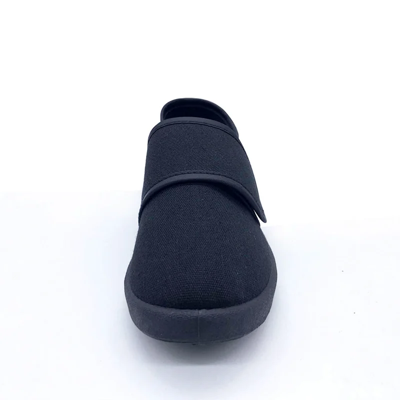 New Style black Children Injection Casual Flat students Canvas Shoes with Magic Tape