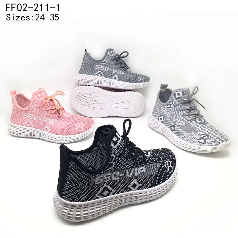 Best Selling Fly Knit Athletic Fashion Sport Casual Shoes for Children