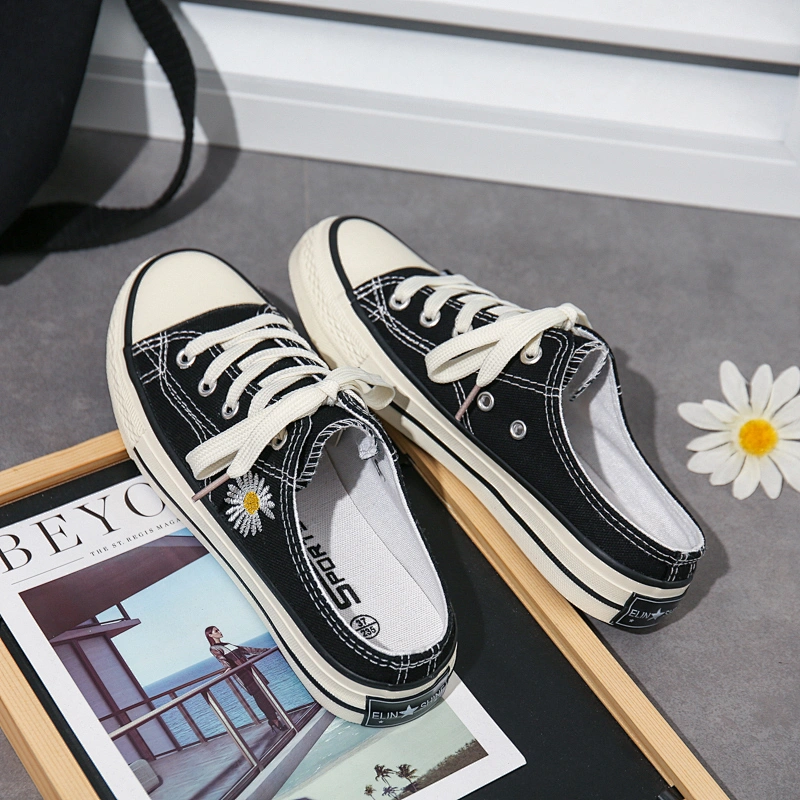 New Fashion Style Unisex Daisy Slippers Casual Vulcanized Canvas Shoes