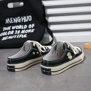 New Fashion Style Unisex Daisy Slippers Casual Vulcanized Canvas Shoes