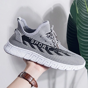 Hot Sale Breathable Sports Men Fly knit Running Sneaker Shoes