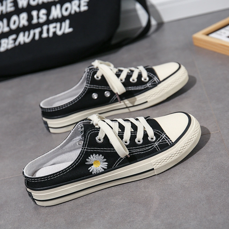New Fashion Style Unisex Daisy Slippers Casual Vulcanized Canvas Shoes