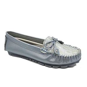 High quality women loafer casual leather shoes with customized