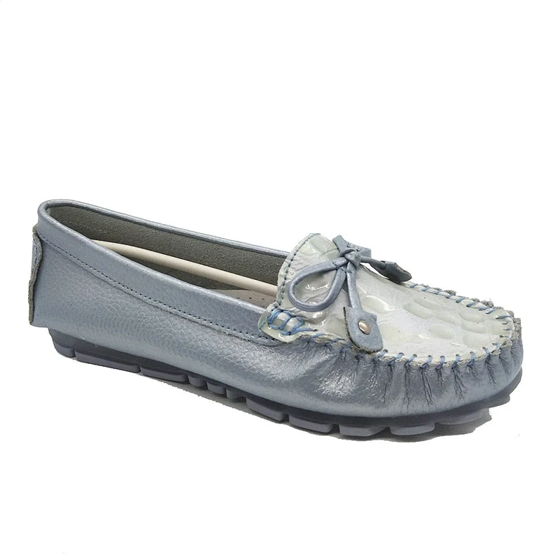 High quality women loafer casual leather shoes with customized