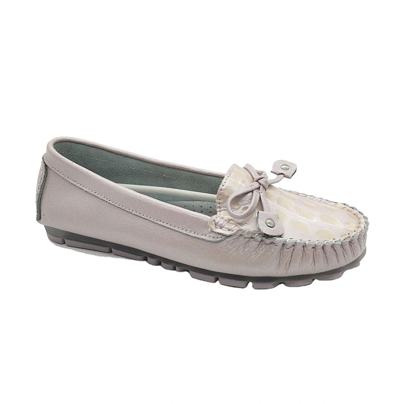 High quality women loafer casual leather shoes with customized