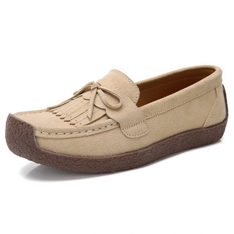 Spring and autumn women's shoes genuine leather flat snail shoes