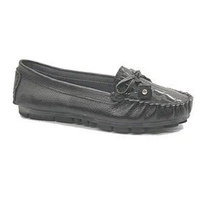 High quality women loafer casual leather shoes with customized