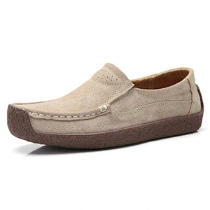 Spring and autumn women's shoes leather leisure bean shoes
