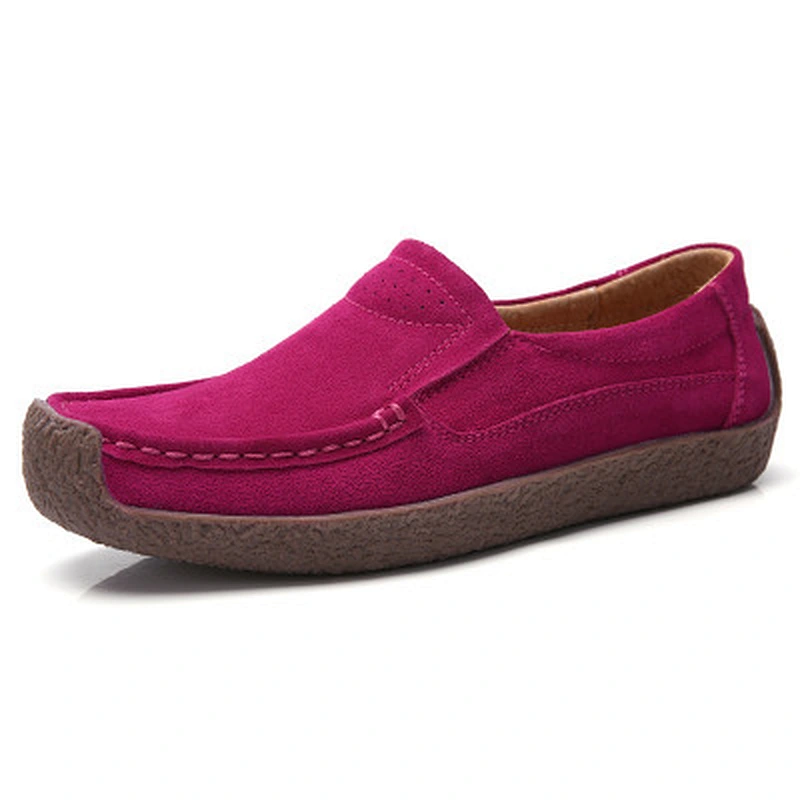 Spring and autumn women's shoes leather leisure bean shoes