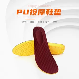 High Quality Breathable Shock Absorption Sport PU Massage Insoles