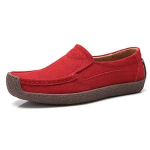 Spring and autumn women's shoes leather leisure bean shoes