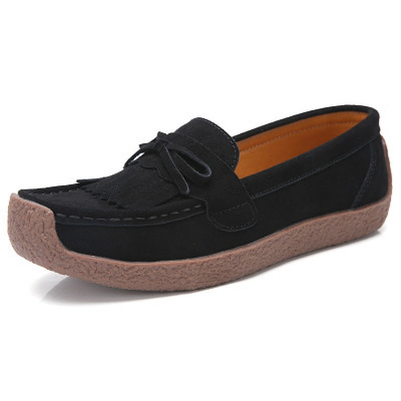 Spring and autumn women's shoes genuine leather flat snail shoes