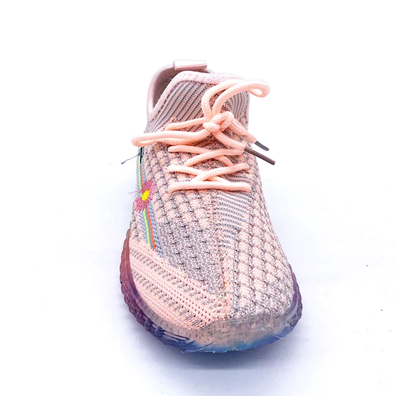 Breathable Fly Knitted Style children Footwear Injection Sports Running Sneaker Shoes