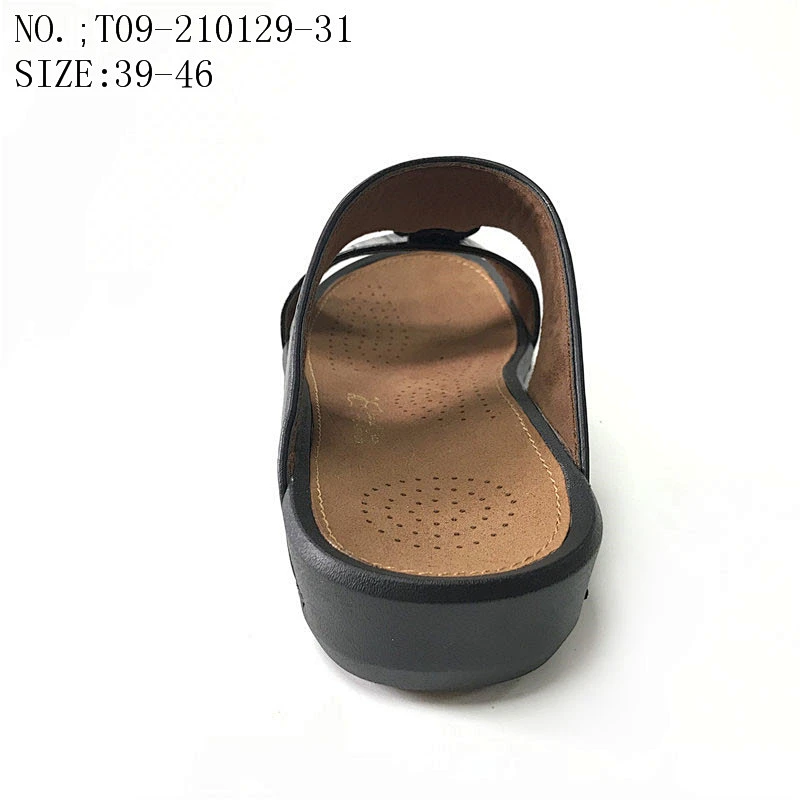 Fashion style Flat Custom sandals Footwear Casual leather Slippers for men