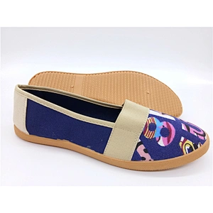 Colorful Style Fashion Injection Women Casual Slip on Canvas Flat Shoes