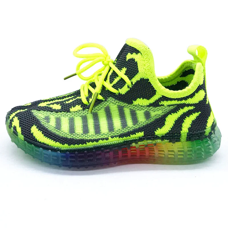 Hot Sale Custom children Injection Footwear Leisure Fly knit Sports Sneaker Shoes