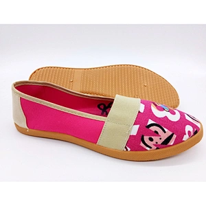 Colorful Style Fashion Injection Women Casual Slip on Canvas Flat Shoes