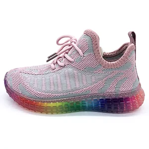 Hot Sale Custom children Injection Footwear Leisure Fly knit Sports Sneaker Shoes