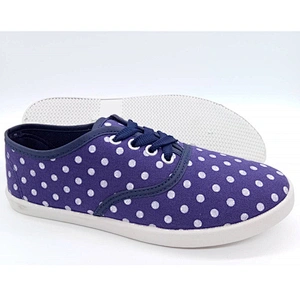 New Style Customized Women Injection lace-up Flat Casual Canvas Shoes