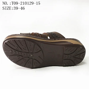 New design lightweight sliders men sandals slipper leather slippers for summer