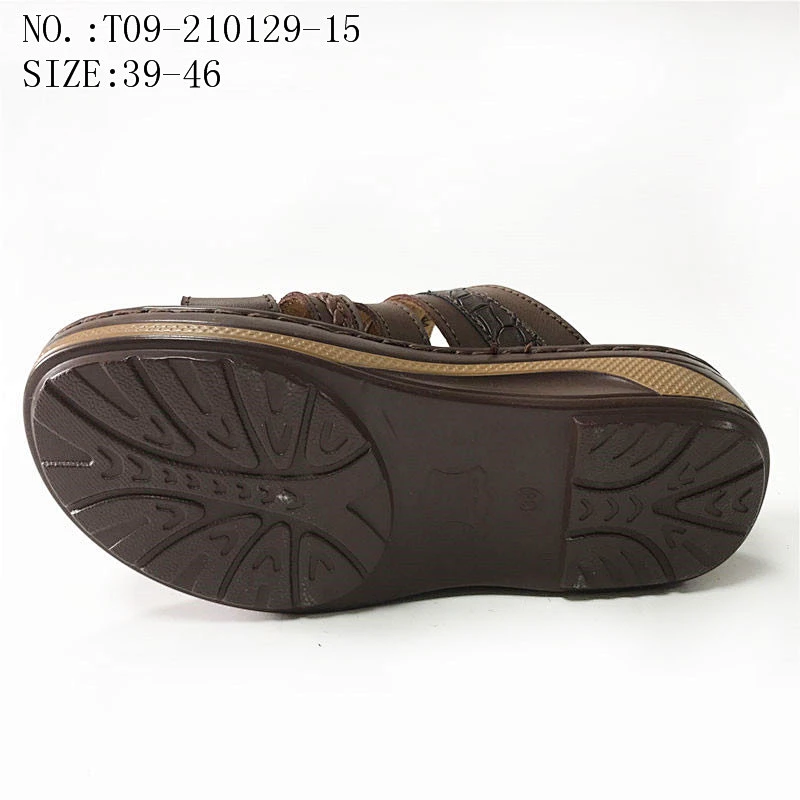 New design lightweight sliders men sandals slipper leather slippers for summer