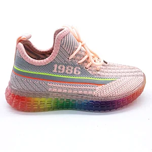 New Casual Fly-Knitted Footwear Injection Sneakers Running Sports Shoes for kids