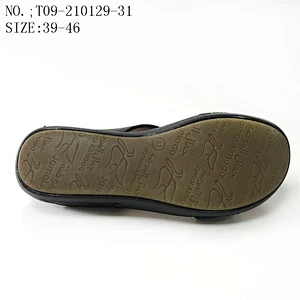 Fashion style Flat Custom sandals Footwear Casual leather Slippers for men