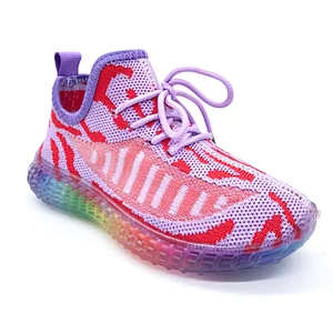 Hot Sale Custom children Injection Footwear Leisure Fly knit Sports Sneaker Shoes
