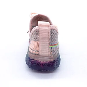 Breathable Fly Knitted Style children Footwear Injection Sports Running Sneaker Shoes