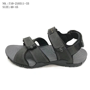 New Arrival Comfort Men Strap Slides Beach Slippers Outdoor Leather Sandals